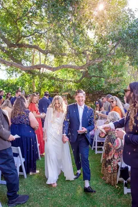 Couple after the wedding ceremony