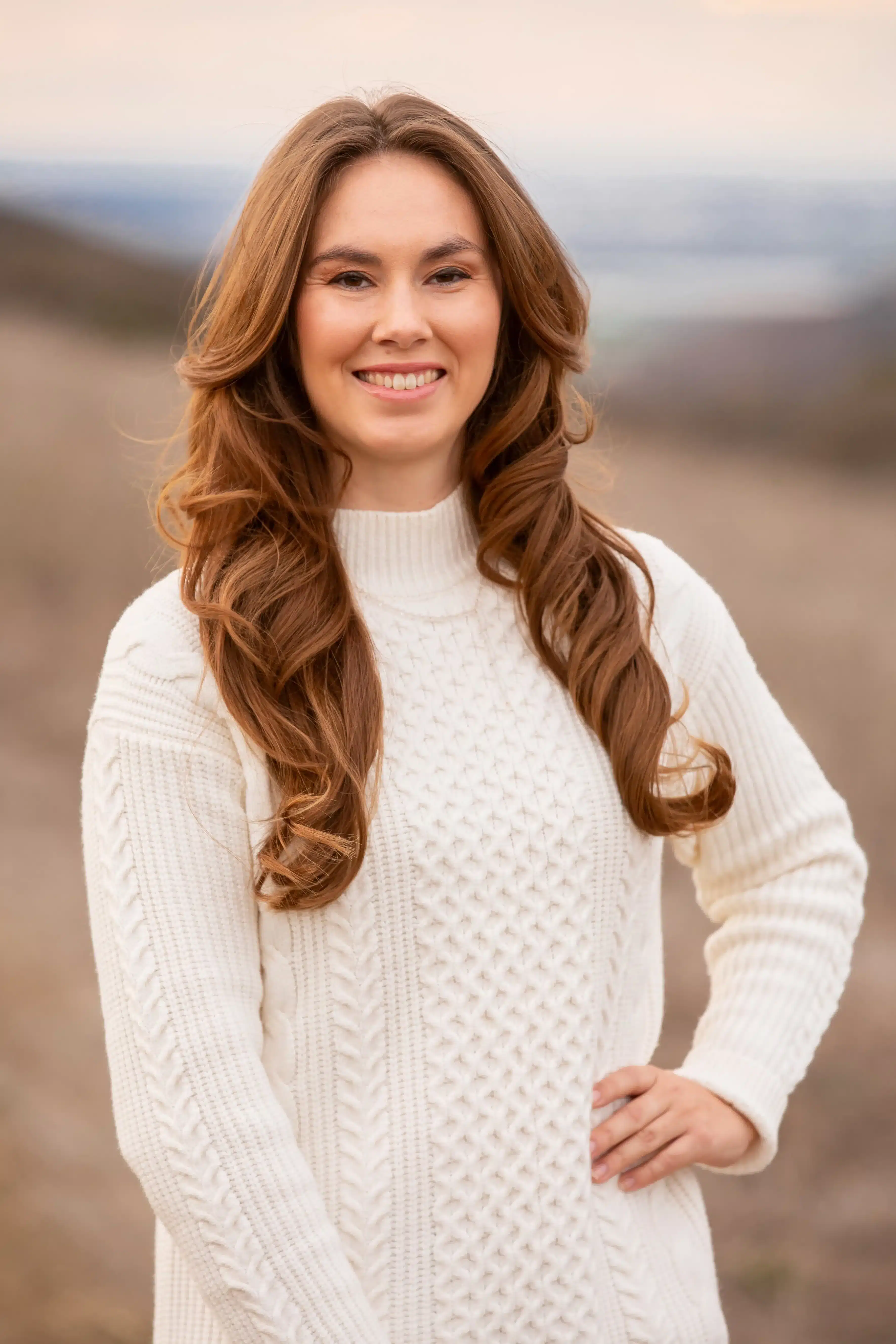 Carlie and Fam Outdoor bridal portrait by professional wedding photographer.